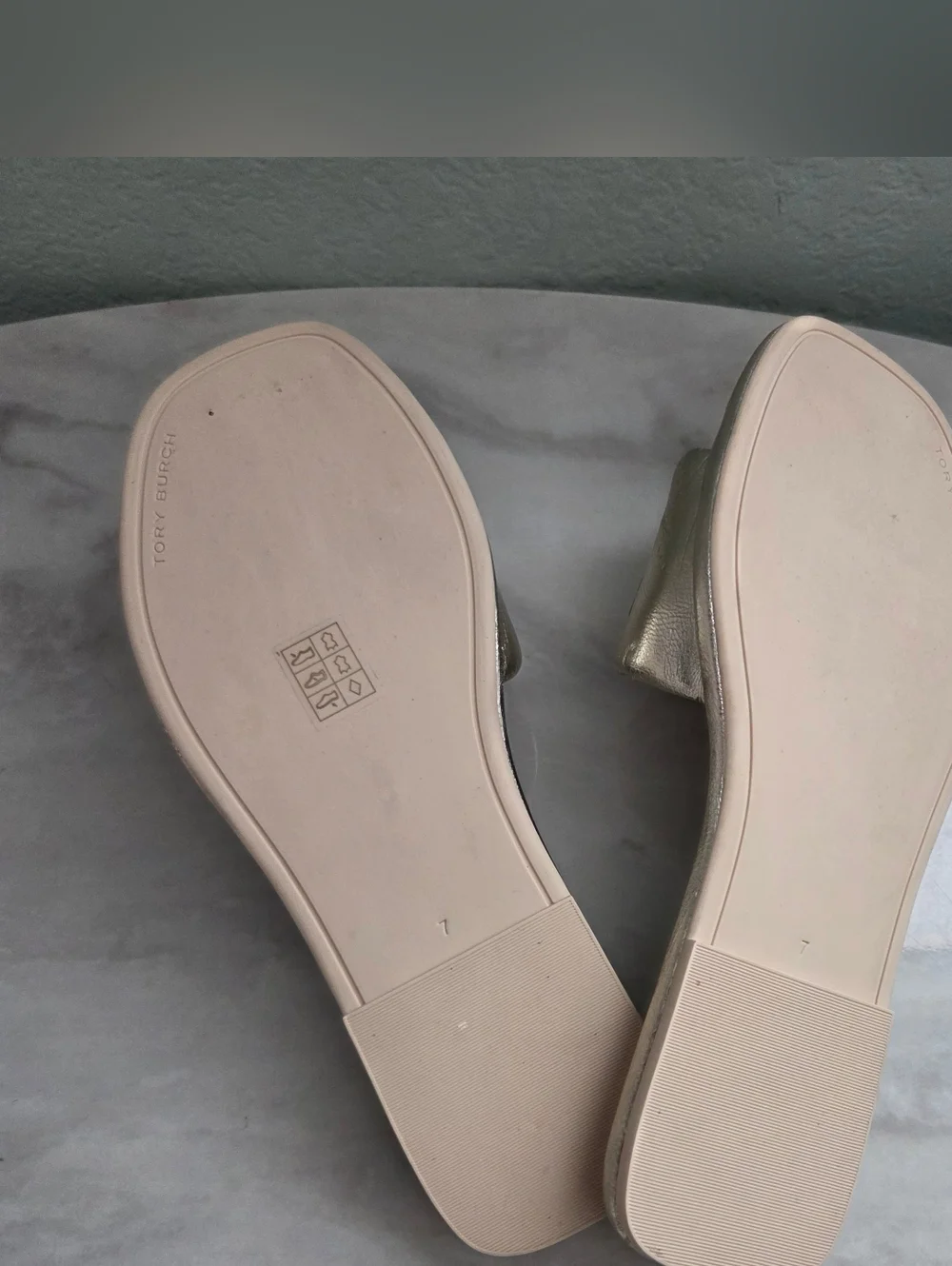 Metallic Slide Sandals - Gold Women’s Slides